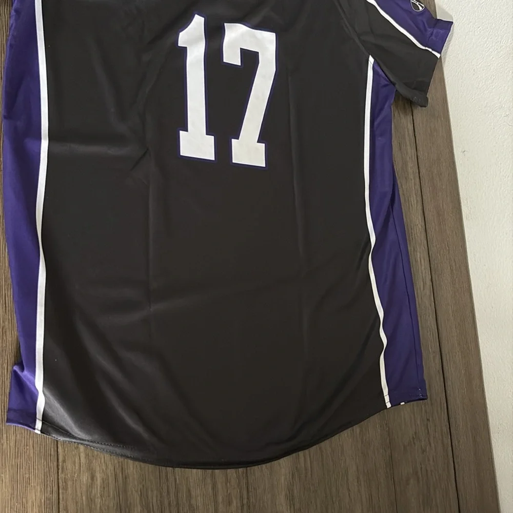 NEW Panthers Purple/Black/White 3-Button Baseball/Softball Style Jersey Youth L - Picture 7 of 9